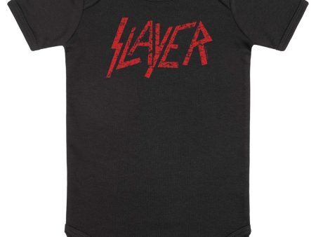 Slayer - Logo Babygrow Black Red - Bodysuit Supply