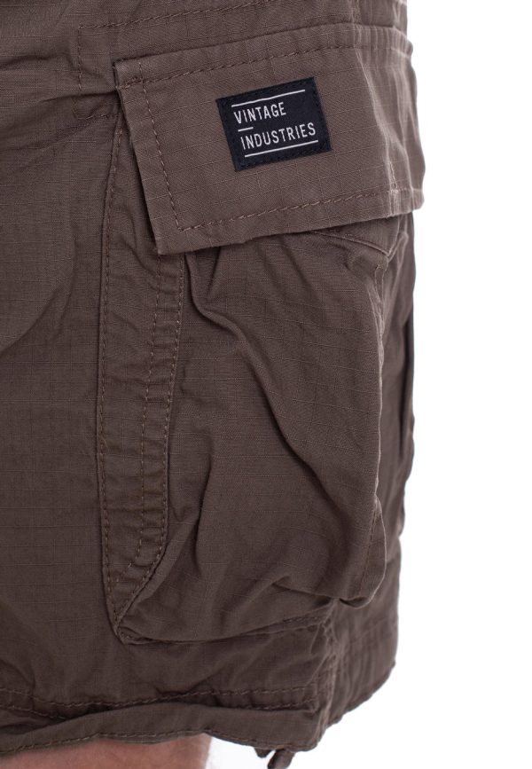 Vintage Industries - Terrance Dark Khaki - Shorts For Cheap