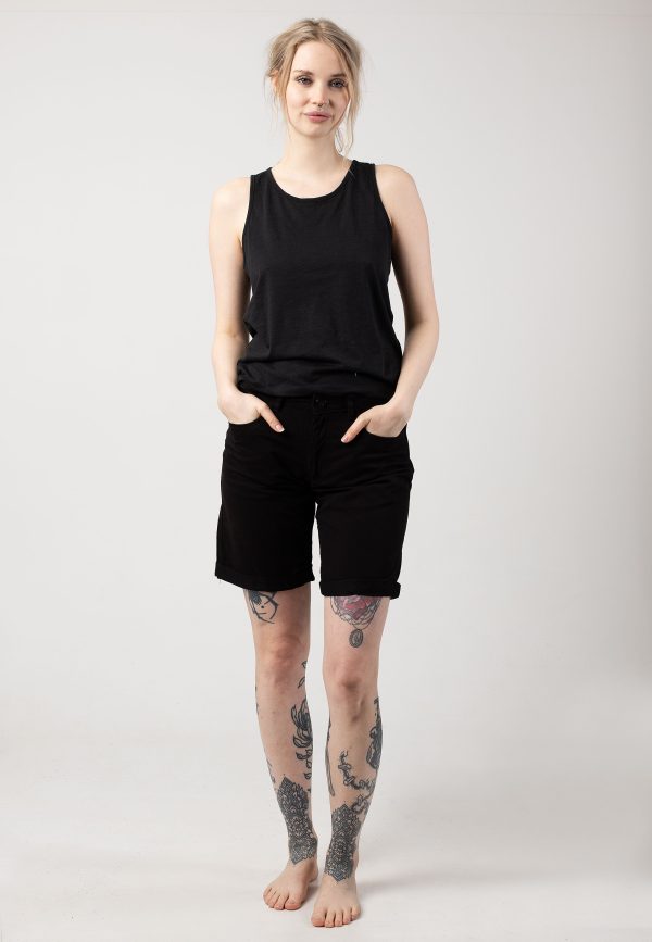 Urban Classics - Ladies Organic Cotton Bermuda Black - Shorts Discount