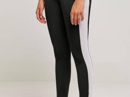 Urban Classics - Ladies Color Block Black White - Leggings on Sale