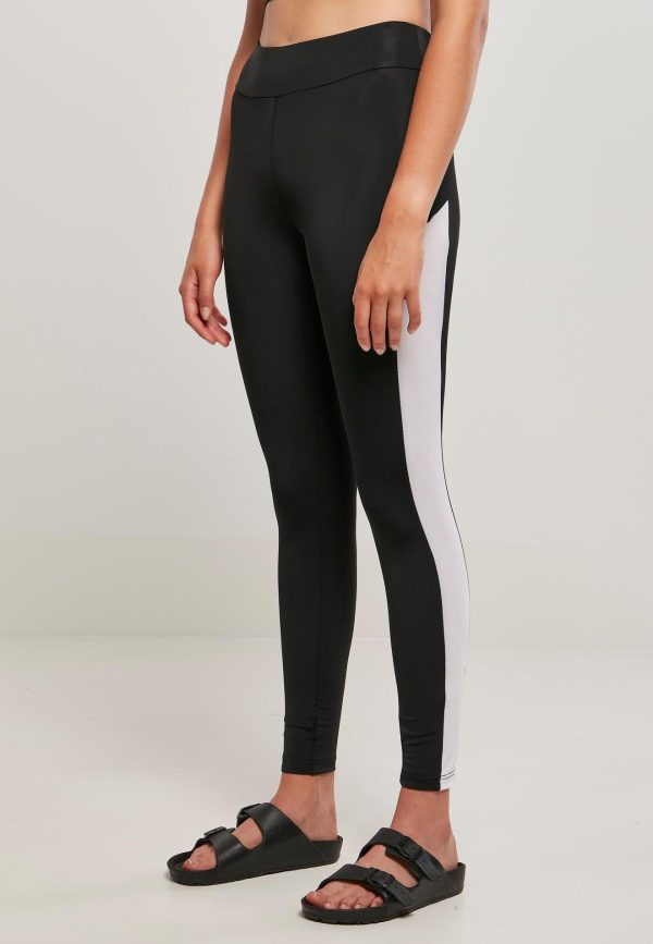 Urban Classics - Ladies Color Block Black White - Leggings on Sale