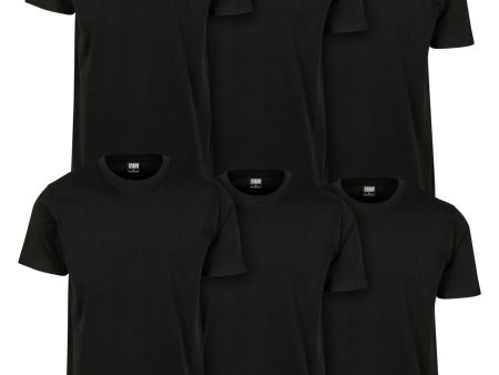 Urban Classics - Basic Pack Of 6 Black - T-Shirt Online