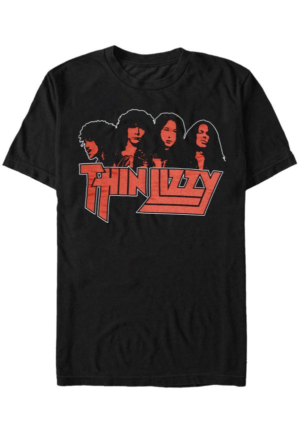 Thin Lizzy - Band Photo Logo - T-Shirt Discount