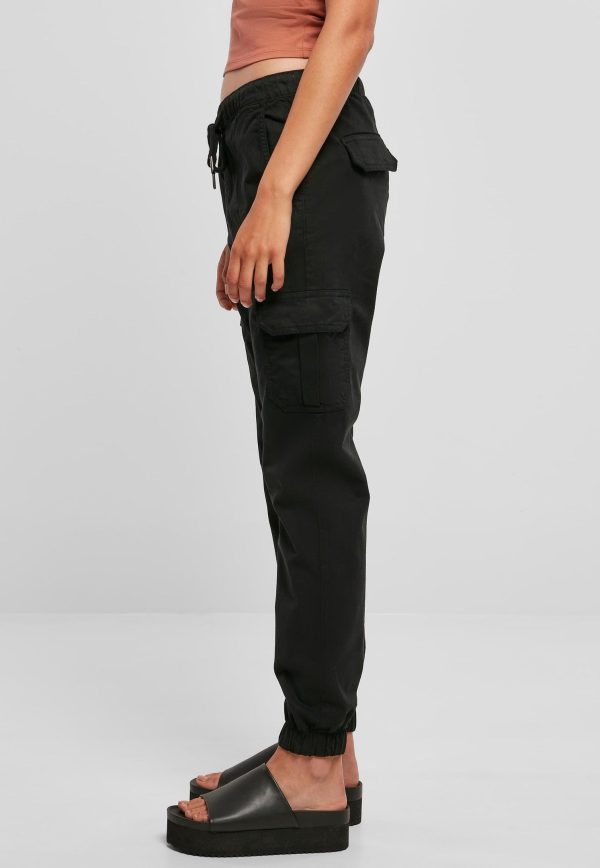 Urban Classics - Ladies High Waist Cargo Black - Pants Hot on Sale