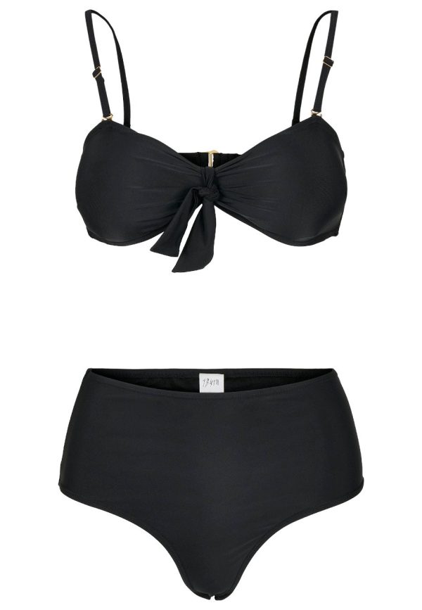 Urban Classics - Ladies High Waist Balcony Black - Bikini Supply