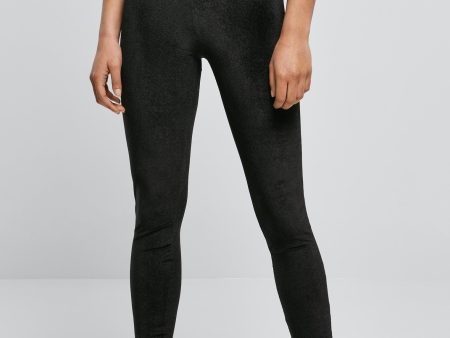 Urban Classics - Ladies High Waist Velvet Black - Leggings Online