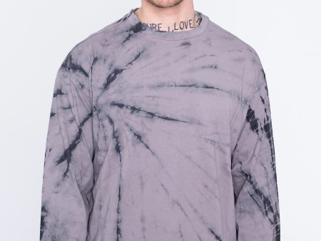 Urban Classics - Boxy Tye Dye Black Asphalt - Longsleeve Supply