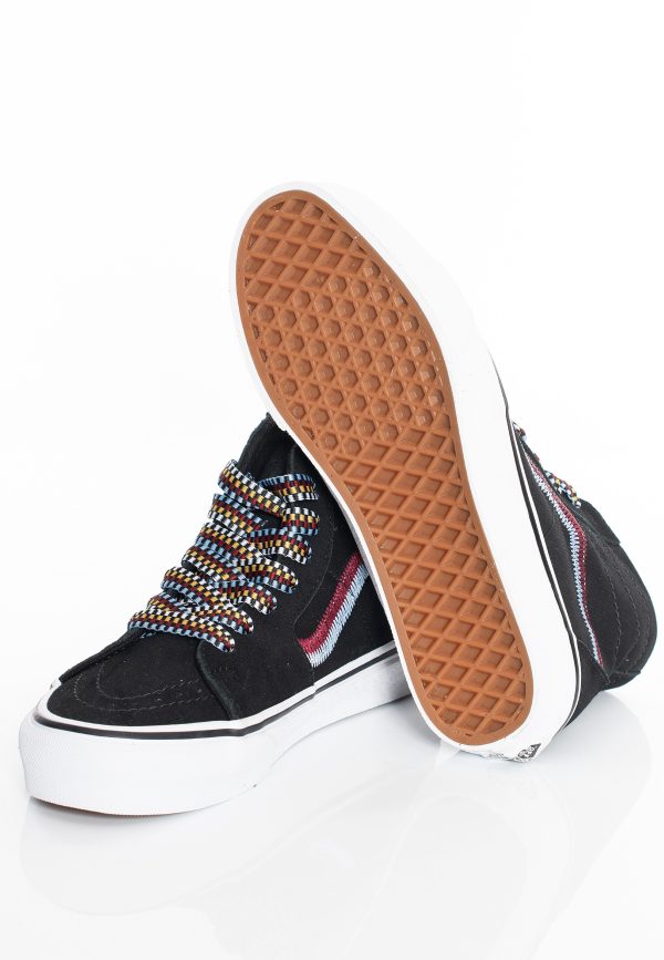 Vans - Sk8-Hi Tapered Embroidery Black - Girl Shoes For Discount