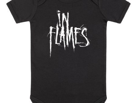 In Flames - Logo Babygrow Black White - Bodysuit Hot on Sale