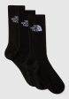 The North Face - Multi Sport Cush Crew Pack Of 3 Tnf Black - Socks Supply