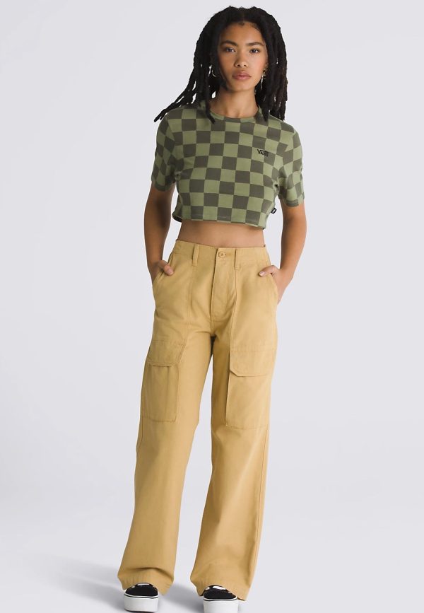 Vans - Checker Crew Crop II Olivine - T-Shirt Online Sale