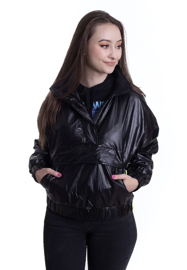 Urban Classics - Ladies Vanish Crinkle Pull Over Black - Windbreaker For Discount