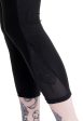 Urban Classics - Ladies High Waist Shiny Rib Pedal Pusher Black - Leggings Hot on Sale