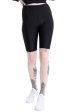 Urban Classics - Ladies High Waist Shiny Rib Cycle Black - Shorts For Cheap