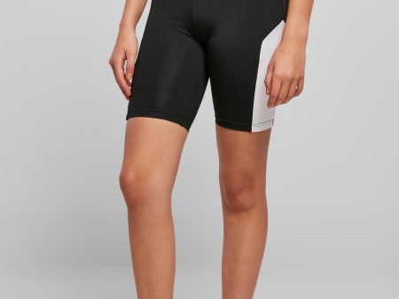 Urban Classics - Ladies Color Block Cycle Black White - Shorts Online Sale