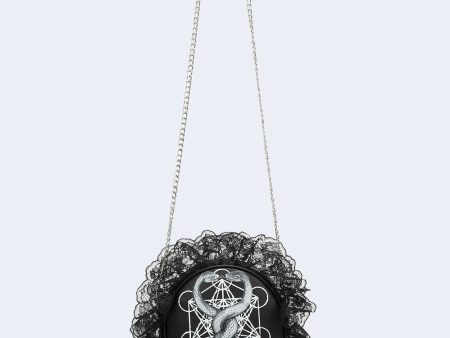 Jawbreaker - Snake Round With Lace Black - Bag Online Sale