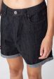 Urban Classics - Ladies High Waist Boyfriend Black Washed - Shorts Sale