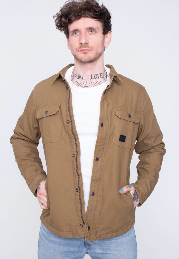 Vintage Industries - Dean Sherpa Dark Tan - Jacket For Sale