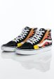 Vans - SK8 Hi Reissue (Flame) Black Black True White - Shoes Fashion