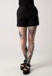 Urban Classics - Ladies Seersucker Black - Shorts Supply