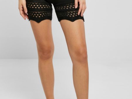 Urban Classics - Ladies Crochet Knit Black - Shorts Sale