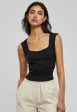 Urban Classics - Ladies Short Corsage Black - Top Online Hot Sale