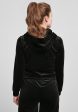 Urban Classics - Ladies Short Velvet Zip Black - Zipper Online Hot Sale