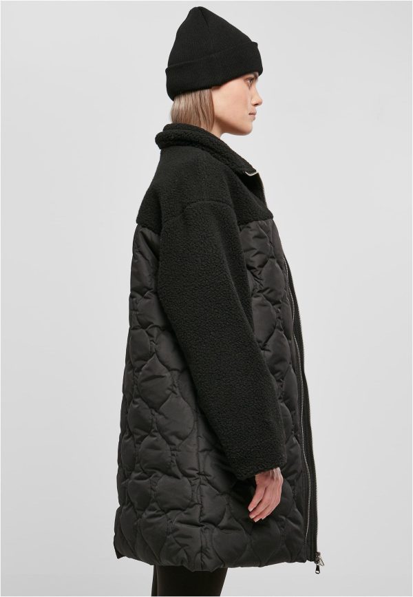 Urban Classics - Ladies Oversized Sherpa Quilted Black - Jacket Online Hot Sale