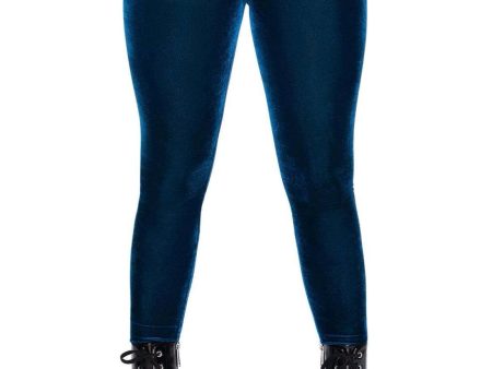 Killstar - Hematite Velvet Sapphire - Leggings Online now