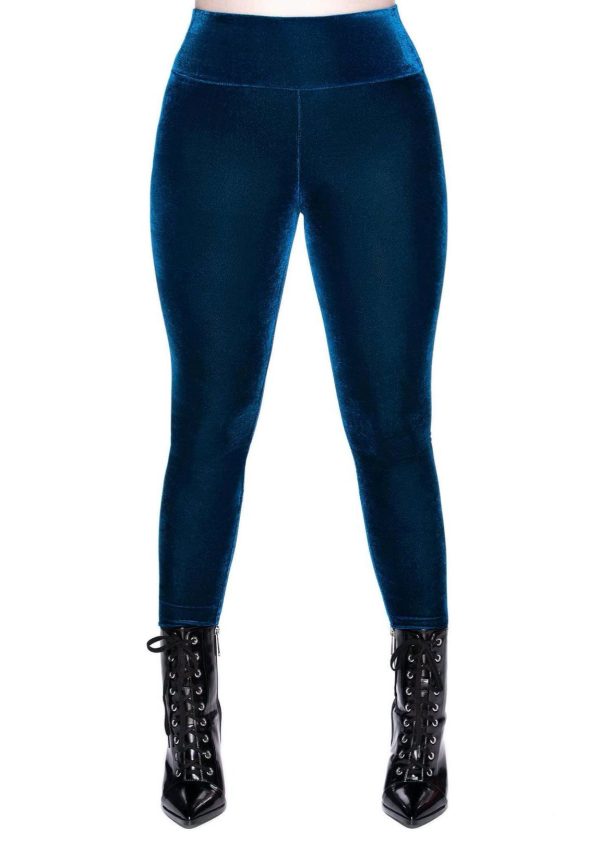 Killstar - Hematite Velvet Sapphire - Leggings Online now