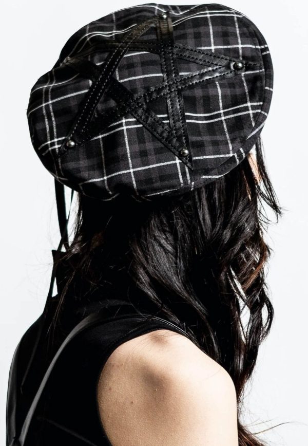 Killstar - Dark Fate Ash Tartan - Beret Supply