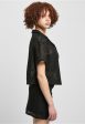 Urban Classics - Ladies Crochet Lace Resort Black - Shirt Sale