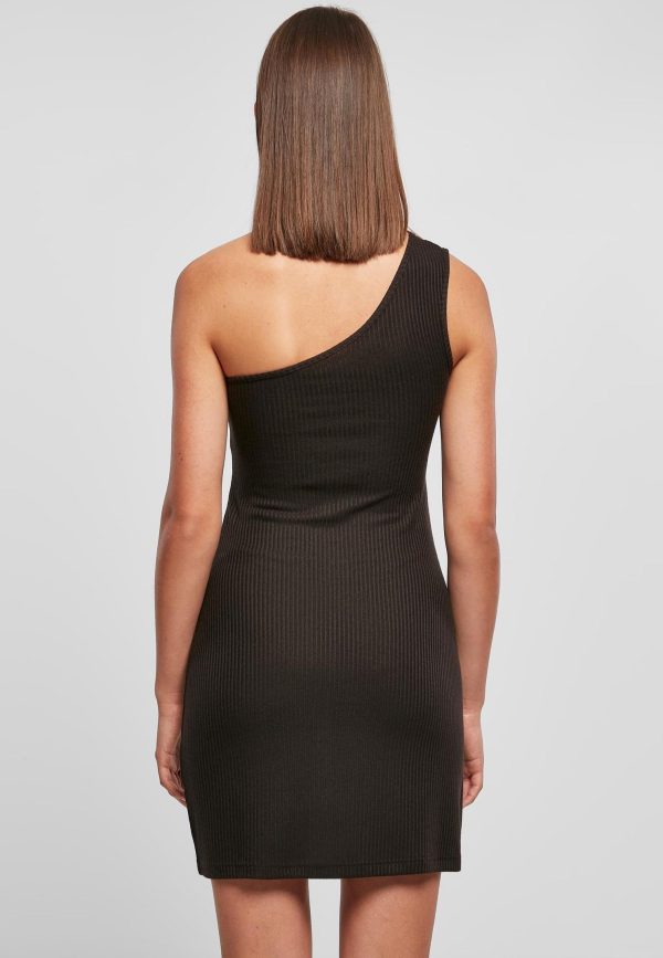 Urban Classics - Ladies Rib One Shoulder Black - Dress Discount