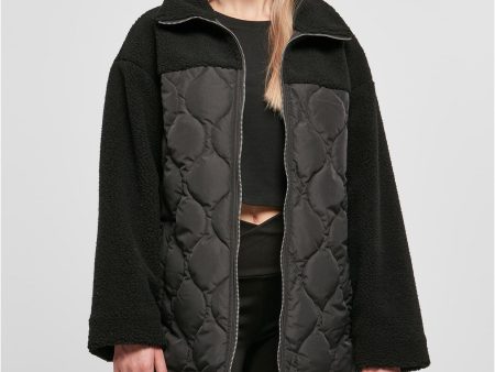 Urban Classics - Ladies Oversized Sherpa Quilted Black - Jacket Online Hot Sale