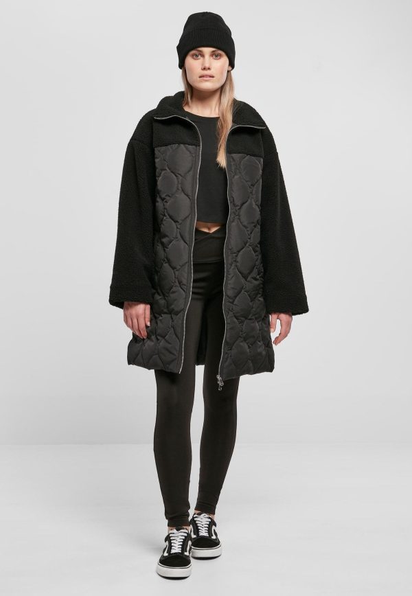 Urban Classics - Ladies Oversized Sherpa Quilted Black - Jacket Online Hot Sale