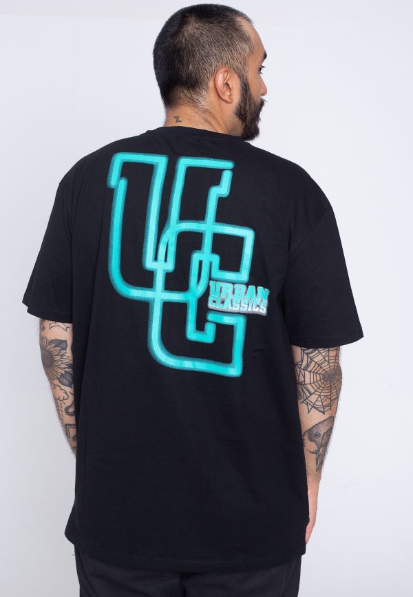 Urban Classics - Glow Logo Black - T-Shirt Online