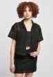 Urban Classics - Ladies Crochet Lace Resort Black - Shirt Sale