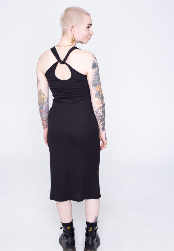 Urban Classics - Ladies Midi Sleeveless Rib Black - Dress For Sale