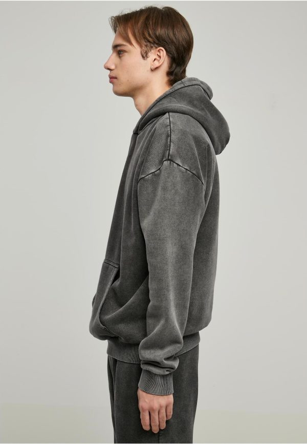 Urban Classics - Heavy Sand Washed Black - Hoodie Online now