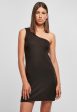 Urban Classics - Ladies Rib One Shoulder Black - Dress Discount