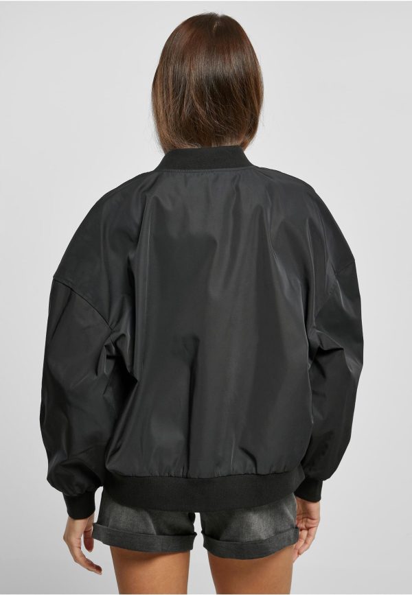 Urban Classics - Ladies Recycled Oversized Light Bomber Black - Jacket Discount