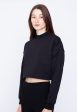 Urban Classics - Ladies Cropped Oversized Sweat High Neck Black - Sweater Sale