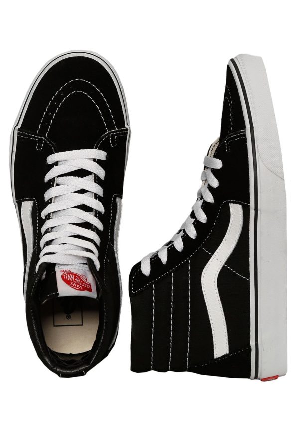 Vans - Sk8-Hi Black Black White - Shoes Online