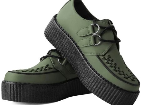 T.U.K. - Viva High Creeper Dark Green Vegan - Girl Shoes Supply