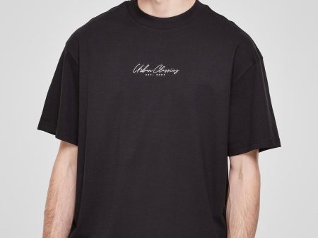 Urban Classics - Oversized Mid Embroidery Black - T-Shirt Online