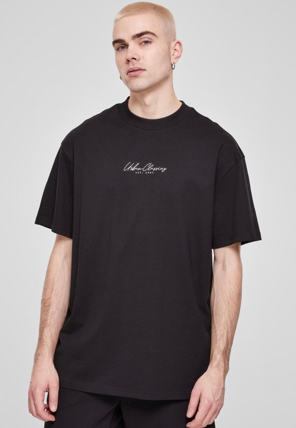 Urban Classics - Oversized Mid Embroidery Black - T-Shirt Online