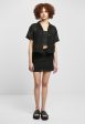 Urban Classics - Ladies Crochet Lace Resort Black - Shirt Sale