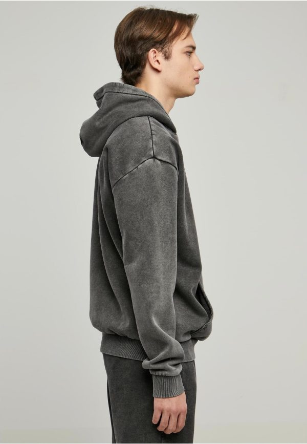 Urban Classics - Heavy Sand Washed Black - Hoodie Online now