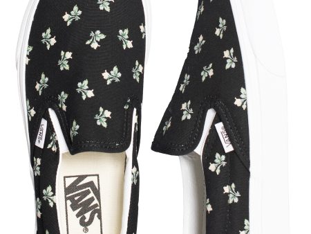 Vans - Classic Slip-On Floral Black - Girl Shoes Fashion