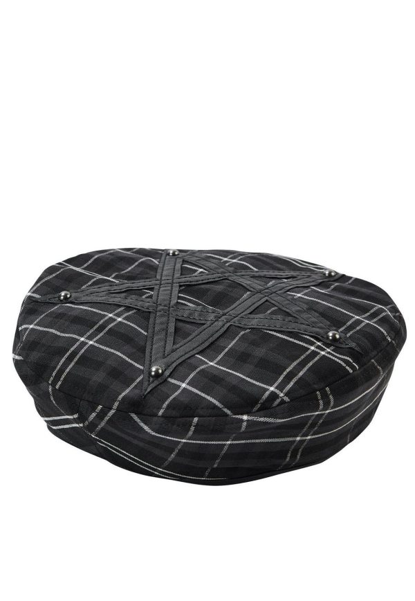 Killstar - Dark Fate Ash Tartan - Beret Supply